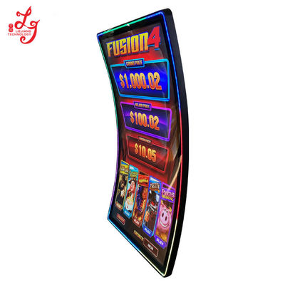 43 Inch Curved Touch Screen Monitors With LED Lights Mounted Working With Fusion 4